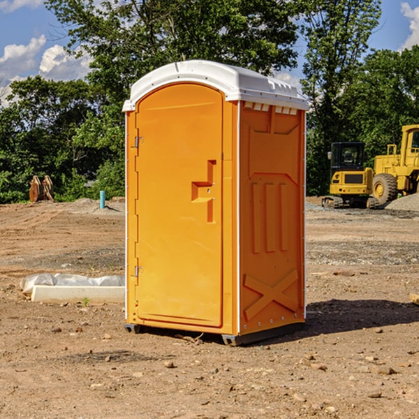 how often are the portable restrooms cleaned and serviced during a rental period in Kent County